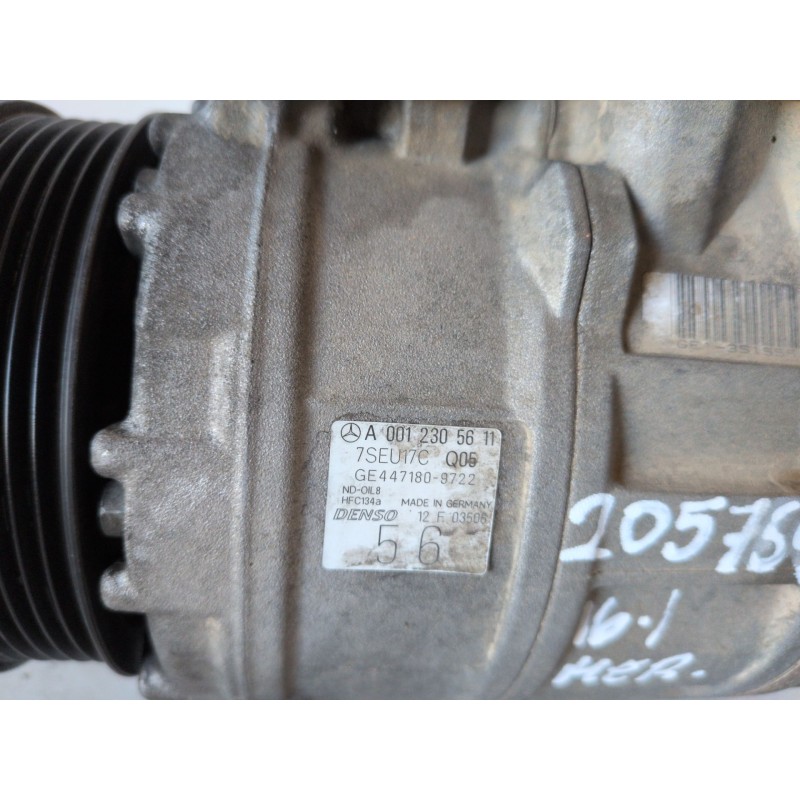 Recambio de compresor aire acondicionado para mercedes-benz clase c (bm 203) berlina 646963 referencia OEM IAM A0012305611  