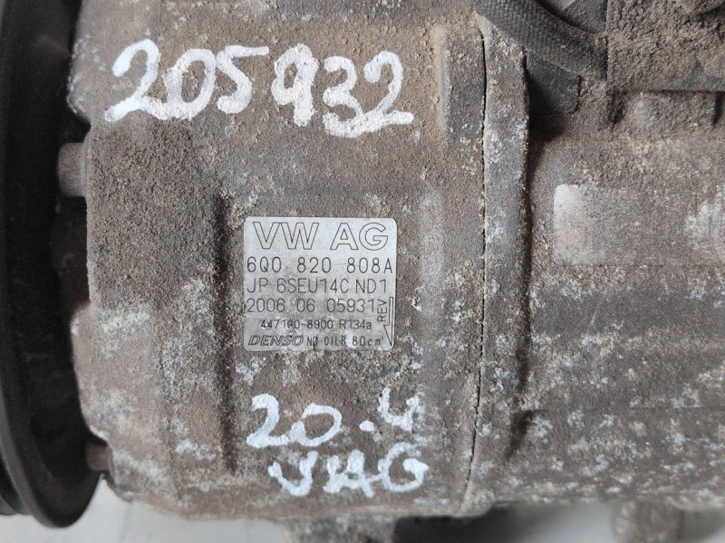 Recambio de compresor aire acondicionado para skoda fabia (6y2/6y3) bme referencia OEM IAM 6Q0820808A  