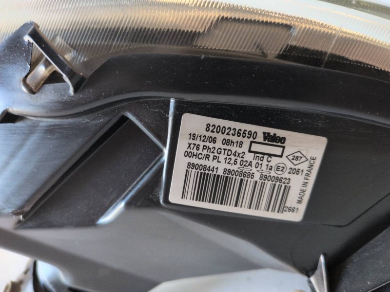 Recambio de faro izquierdo para renault kangoo i (f/kc0) k9k702 referencia OEM IAM 8200236590  