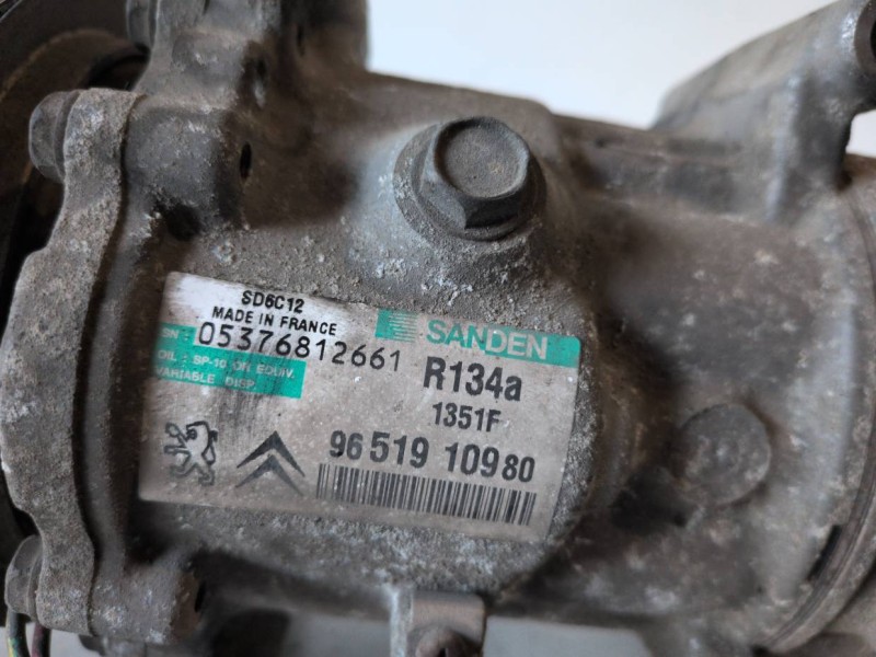 Recambio de compresor aire acondicionado para citroen c4 berlina 9hx referencia OEM IAM 9651910980  