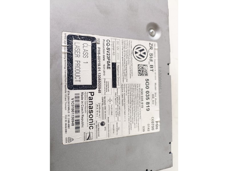 Recambio de sistema navegacion gps para volkswagen golf vii (5g1/be1) clh referencia OEM IAM 5G0035819  