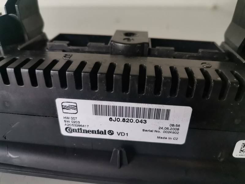 Recambio de mando climatizador para seat ibiza berlina (6j5) bls referencia OEM IAM 6J0820043  