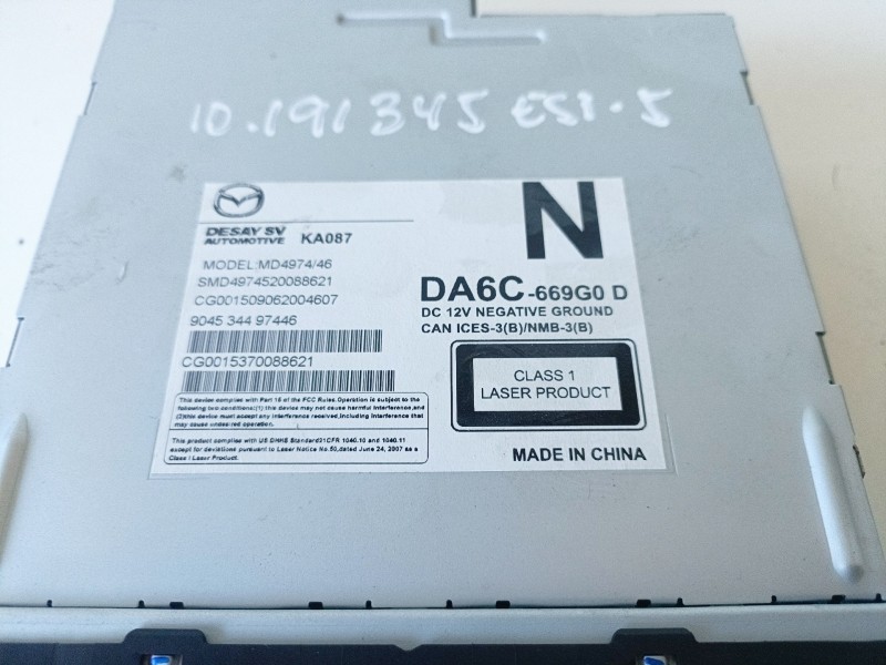 Recambio de modulo electronico para mazda cx-3 (dk) pe referencia OEM IAM DA6C669G0D  