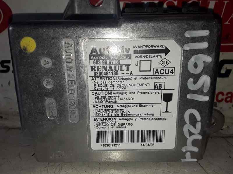 Recambio de centralita airbag para renault scenic ii (jm) referencia OEM IAM 8200481136A/603989700  