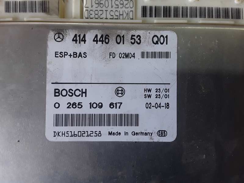Recambio de centralita abs para mercedes-benz vaneo (bm 414) compact van 668914 referencia OEM IAM 0265109617/4144460153Q01  