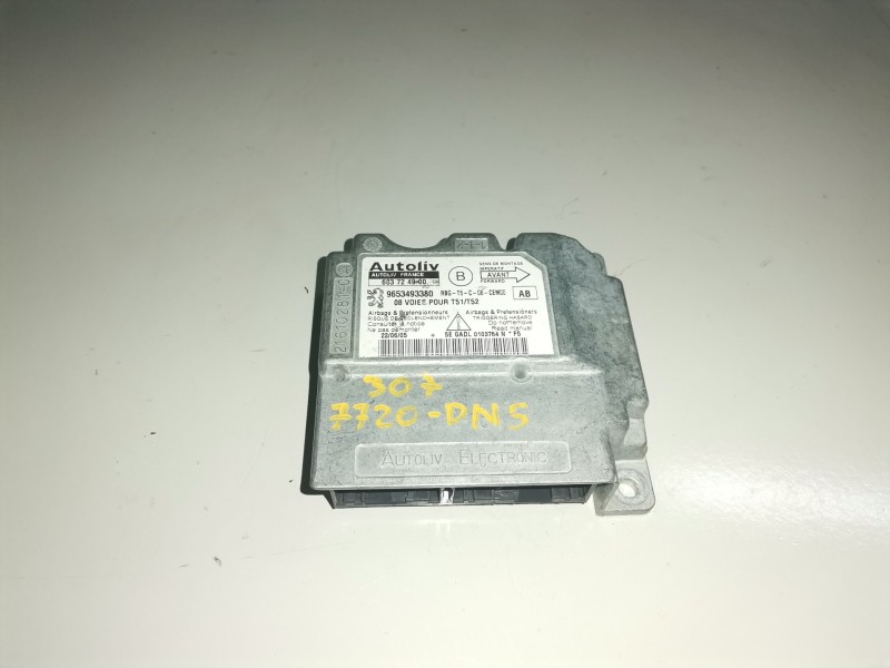 Recambio de centralita airbag para peugeot 307 (s1)(04.2001) 9hy referencia OEM IAM 603724900/9653493380  