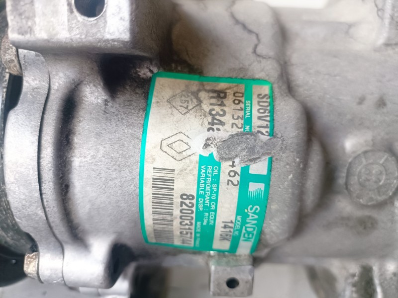 Recambio de compresor aire acondicionado para renault kangoo i (f/kc0) k9k702 referencia OEM IAM 8200315744/1416K  