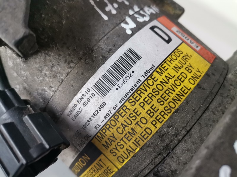 Recambio de compresor aire acondicionado para nissan primera traveller (p12) yd22 referencia OEM IAM 92600BN310  