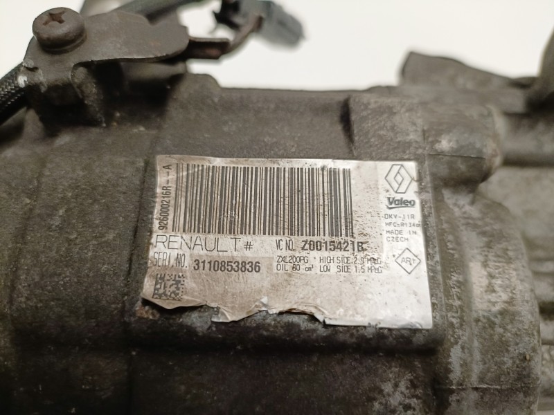 Recambio de compresor aire acondicionado para dacia sandero ii h4b400 referencia OEM IAM 926000216R  