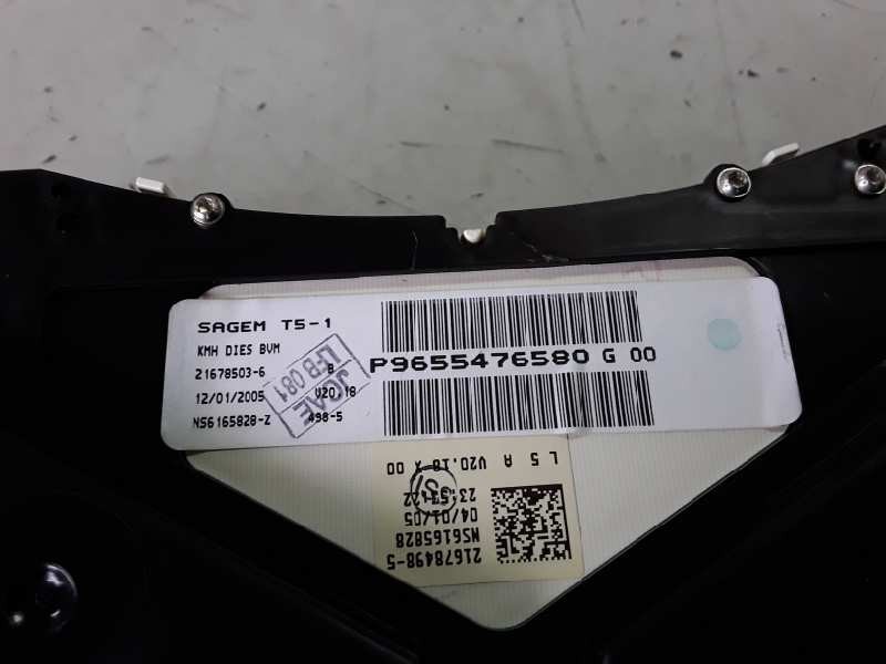 Recambio de cuadro instrumentos para peugeot 307 berlina (s2) 9hy referencia OEM IAM 9655476580G00  
