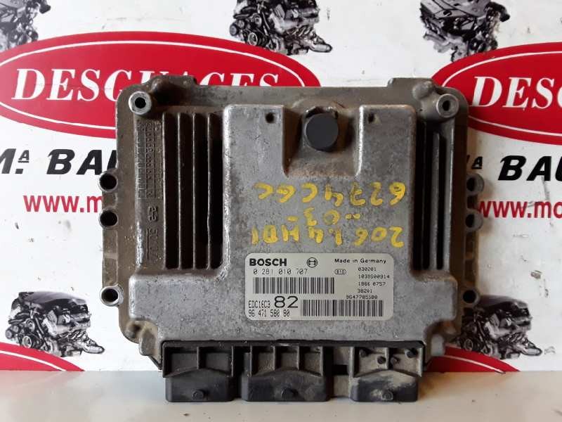 Recambio de centralita motor uce para peugeot 206 sw referencia OEM IAM 0281010707/9647158080/EDC16C3  