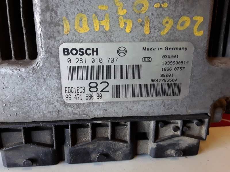 Recambio de centralita motor uce para peugeot 206 sw referencia OEM IAM 0281010707/9647158080/EDC16C3  