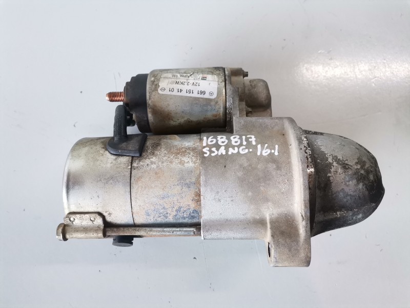 Recambio de motor arranque para ssangyong actyon sports d20dt referencia OEM IAM 6611514101  