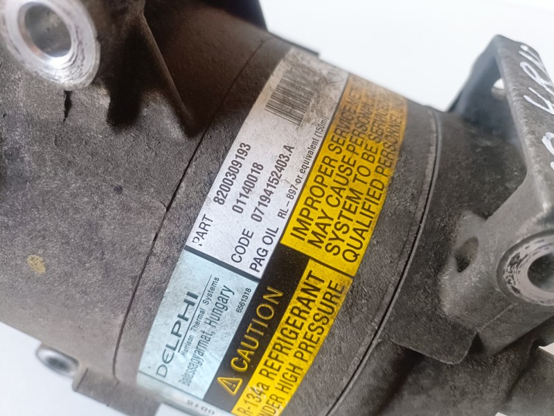 Recambio de compresor aire acondicionado para renault scenic ii (jm) f9q812 referencia OEM IAM 8200309193  