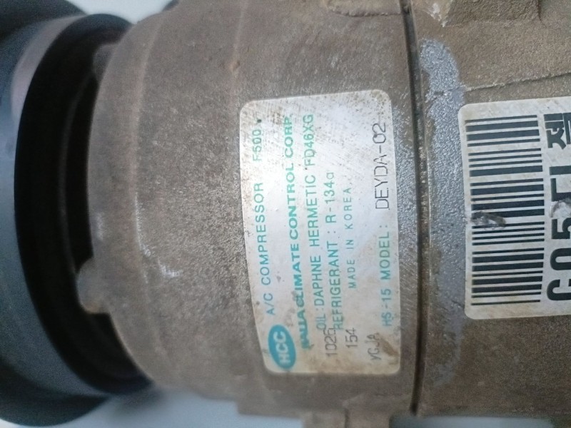 Recambio de compresor aire acondicionado para hyundai matrix (fc) d3ea referencia OEM IAM DEYDA02  