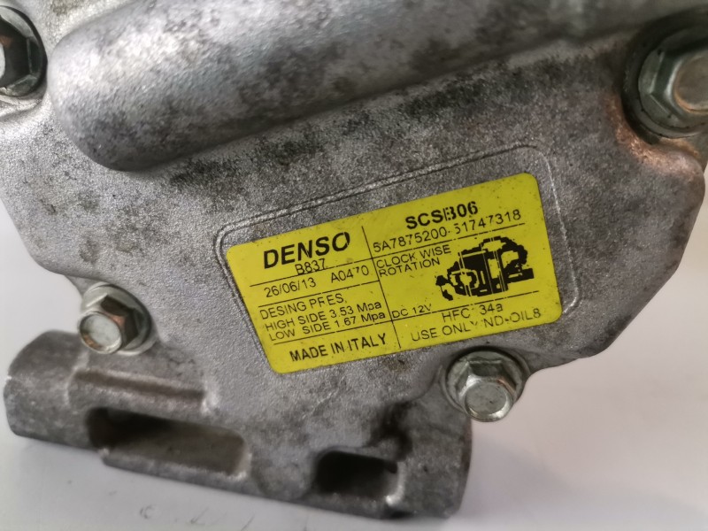 Recambio de compresor aire acondicionado para lancia ypsilon (402) 169a4000 referencia OEM IAM 51747318/5A7875200  