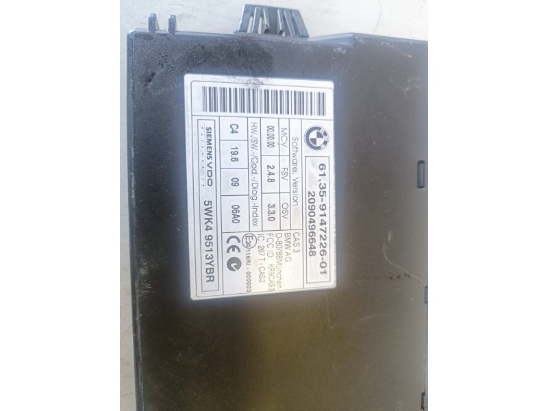 Recambio de centralita cierre para bmw serie 1 berlina (e81/e87) n47d20a referencia OEM IAM 6135914722601  