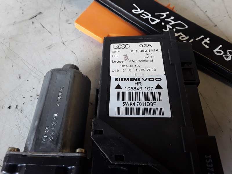 Recambio de elevalunas trasero derecho para audi a4 berlina (8e) avf referencia OEM IAM 8E0959802A/5WK47011DBF/105999107/8E08394