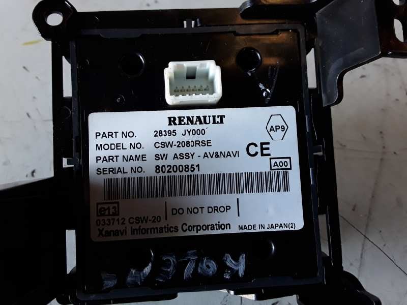 Recambio de mando multifuncion para renault koleos i m9r856 referencia OEM IAM 28395JY000/CSW2080RSE  