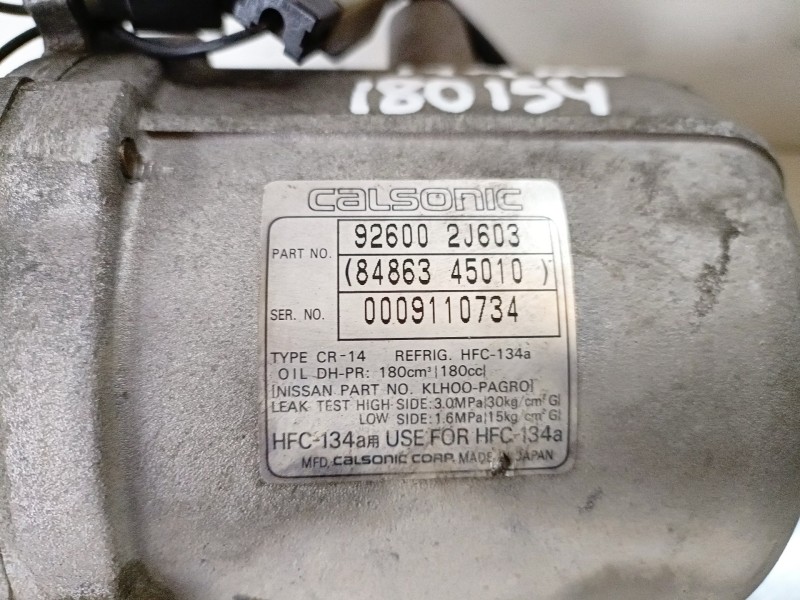 Recambio de compresor aire acondicionado para nissan primera berlina (p11) cd20 referencia OEM IAM 926002J603  