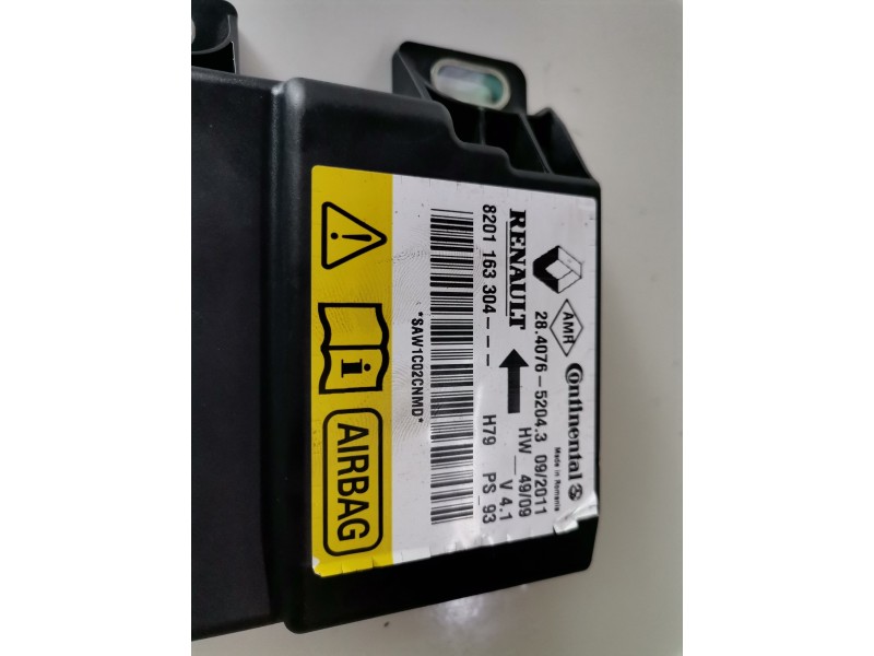 Recambio de centralita airbag para dacia duster i k9k896 referencia OEM IAM 8201163304  