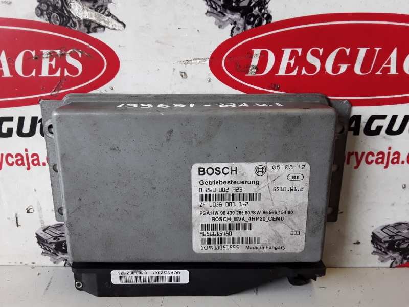 Recambio de centralita cambio automatico para citroen c5 berlina 4hx referencia OEM IAM 0260002923/ZF6058001142/9656615480  
