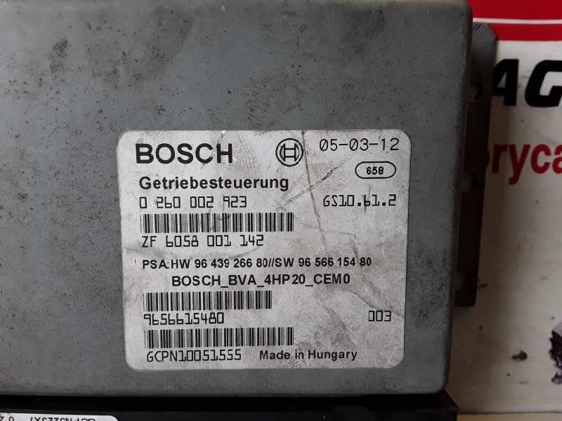 Recambio de centralita cambio automatico para citroen c5 berlina 4hx referencia OEM IAM 0260002923/ZF6058001142/9656615480  