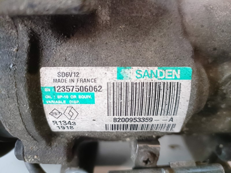 Recambio de compresor aire acondicionado para renault kangoo i (f/kc0) k9k802 referencia OEM IAM 8200953359A  