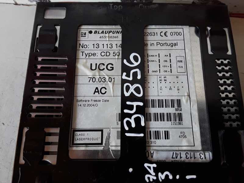 Recambio de sistema audio / radio cd para opel vectra c berlina z19dt referencia OEM IAM 453116246/CD50/13113147  