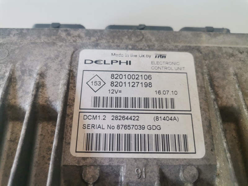 Recambio de centralita motor uce para dacia sandero k9k796 referencia OEM IAM 8201002106  