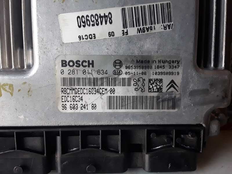 Recambio de centralita motor uce para peugeot 307 berlina (s2) 9hz referencia OEM IAM 0281011634/9660324180/EDC16C34  