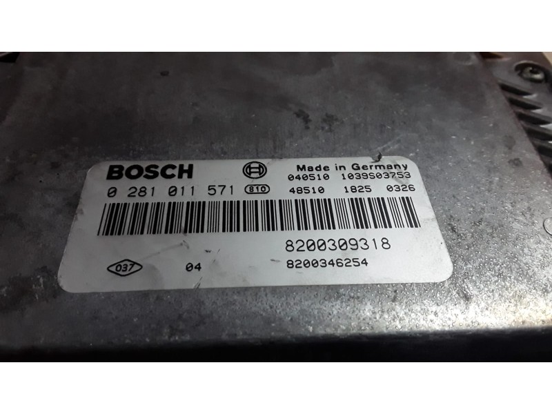 Recambio de centralita motor uce para renault vel satis (bj0) g9t703 referencia OEM IAM 0281011571  