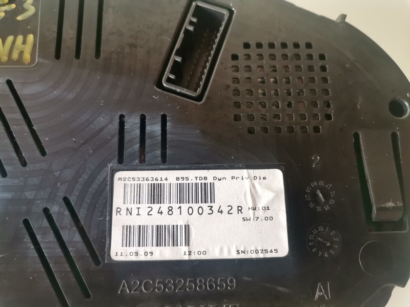 Recambio de cuadro instrumentos para renault megane iii coupe k9k832 referencia OEM IAM A2C53363614  