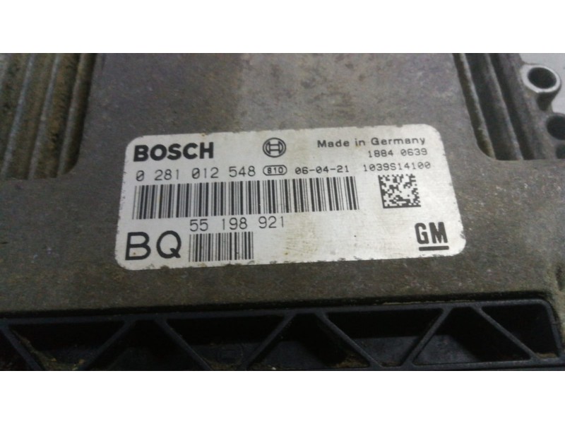 Recambio de centralita motor uce para opel astra h gtc z19dt referencia OEM IAM 0281012548/55198921  
