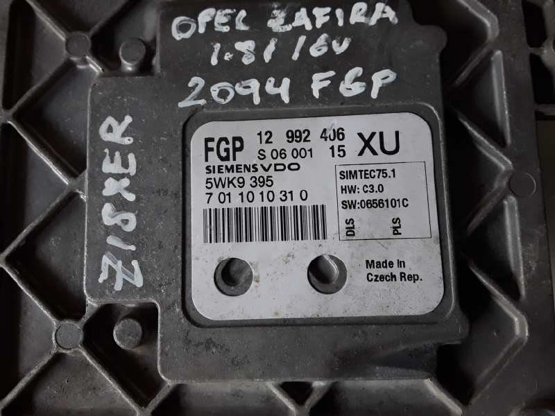 Recambio de centralita motor uce para opel zafira b z18xer referencia OEM IAM 12992406/S0600115/5WK9395  