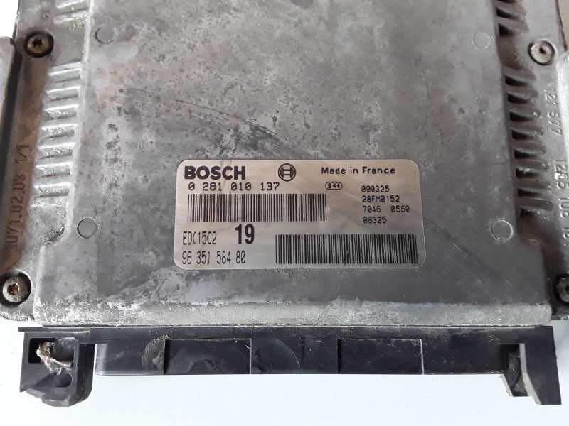 Recambio de centralita motor uce para citroen xsara picasso rhy referencia OEM IAM 0281010137/EDC15C2/9635158480  