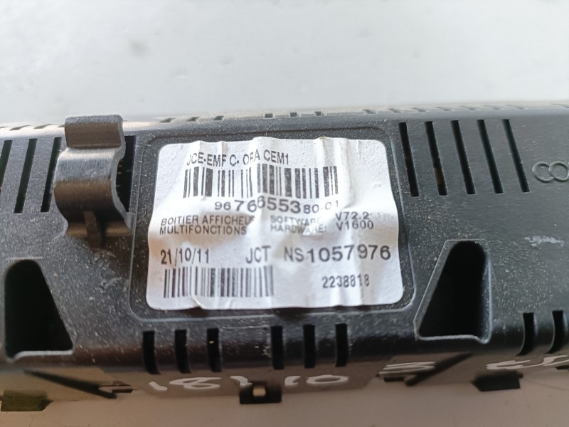 Recambio de pantalla multifuncion para peugeot 207 8hr referencia OEM IAM 9676655380  