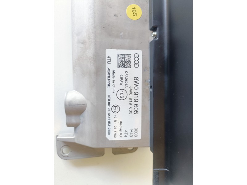 Recambio de pantalla multifuncion para audi a4 avant (8w5) cswb referencia OEM IAM 8W0919605  