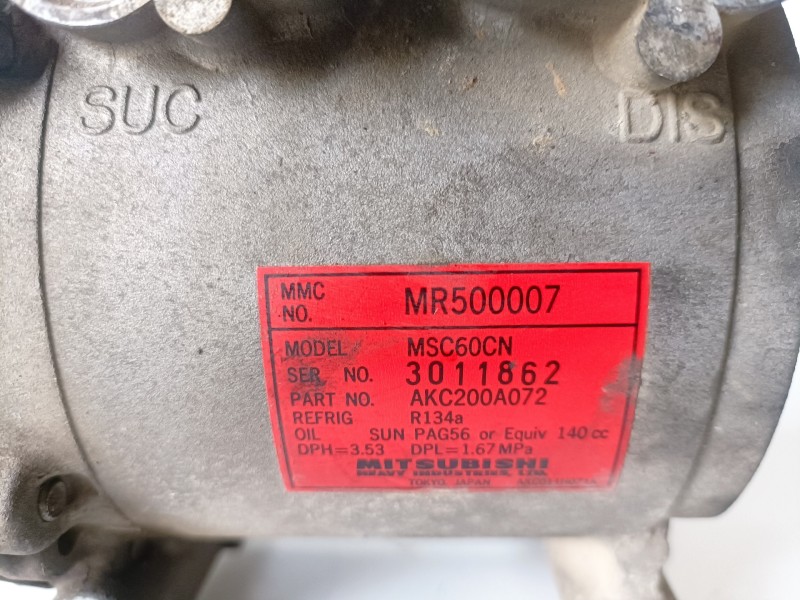 Recambio de compresor aire acondicionado para mitsubishi carisma berlina 5 (da0) 4g92 referencia OEM IAM MR500007  