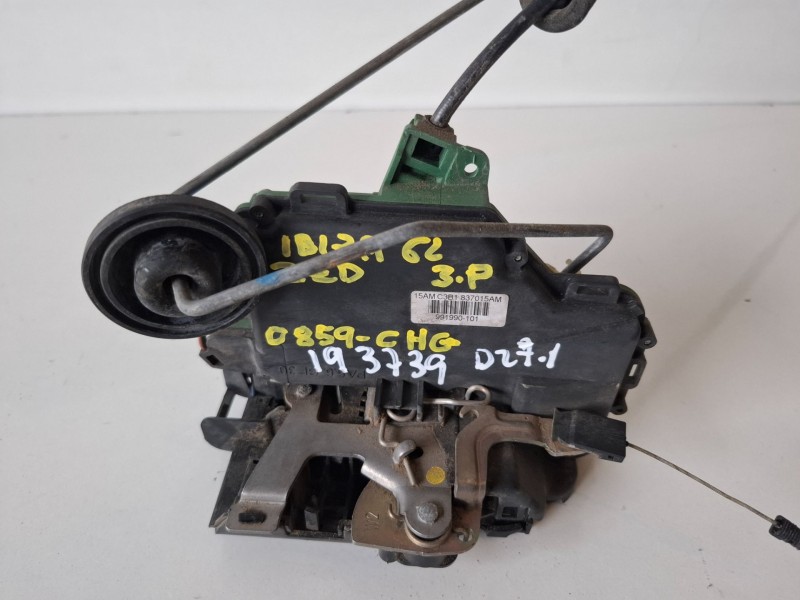 Recambio de cerradura puerta delantera izquierda para seat ibiza (6l1) azq referencia OEM IAM C3B1837015AM  