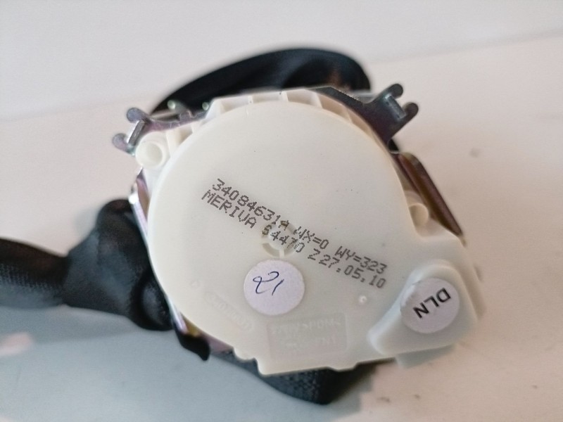 Recambio de cinturon seguridad trasero izquierdo para opel meriva b a14nel referencia OEM IAM 34084631A  