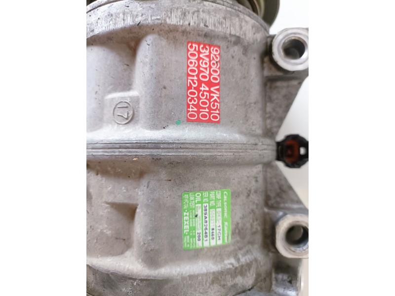 Recambio de compresor aire acondicionado para nissan pickup (d22) yd25ddti referencia OEM IAM 92600VK510  