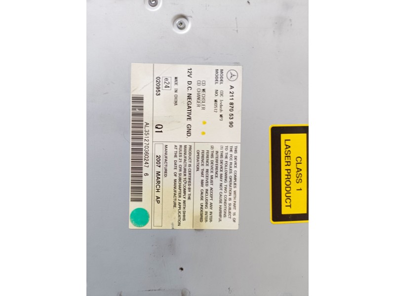 Recambio de sistema audio / radio cd para mercedes-benz cls (bm 219) 642920 referencia OEM IAM A2118705390  