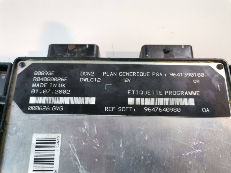 Recambio de centralita motor uce para citroen berlingo wjy referencia OEM IAM 9641390180/9647640980  