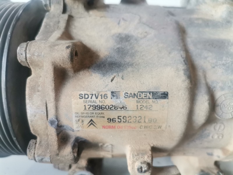 Recambio de compresor aire acondicionado para citroen berlingo 9hw referencia OEM IAM 9659232180  