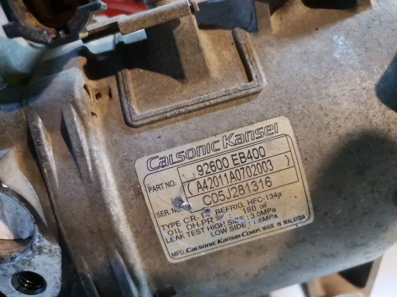 Recambio de compresor aire acondicionado para nissan navara pickup (d40m) yd25 referencia OEM IAM 92600EB400  