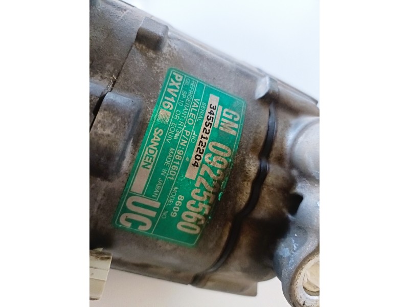 Recambio de compresor aire acondicionado para opel vectra c caravan z20net referencia OEM IAM 09225560  