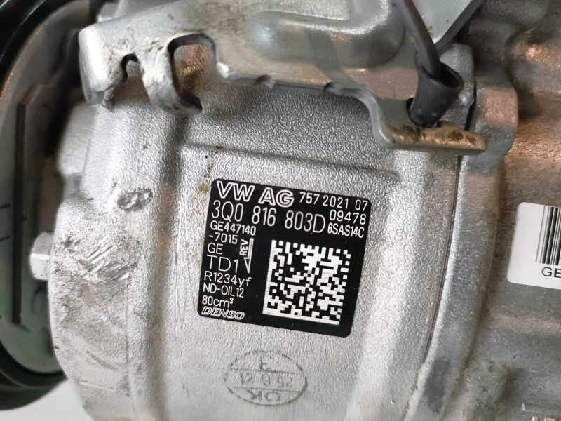 Recambio de compresor aire acondicionado para volkswagen polo vi (aw1)(08.2017) dla referencia OEM IAM 3Q0816803D  