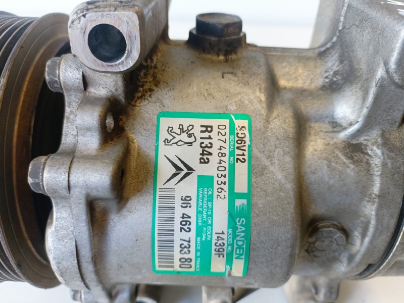 Recambio de compresor aire acondicionado para citroen c3 kfv referencia OEM IAM 9646273380  