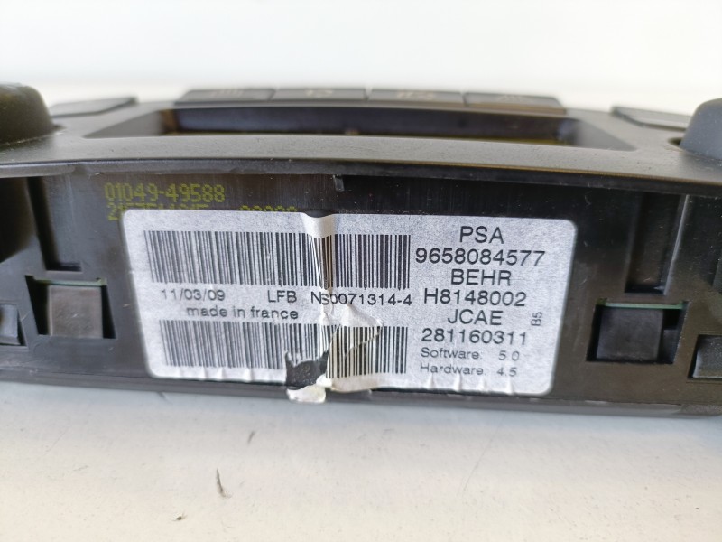 Recambio de mando climatizador para citroen c4 berlina 9hx referencia OEM IAM 9658084577  
